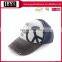Stone washed unstructured snapback caps 5 panel baseball hat with screen print