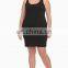 2015 latest fashion casual dress for fat ladies with adjustable straps knee length
