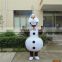 2017 best seller christamas mascot frozen snowman mascot costume for adult