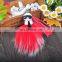 Double Faced Car Keychain Fox Fur Ball Bag Pendant