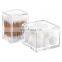Round clear PMMA cotton storage box plexiglass cotton box acrylic cotton swab box