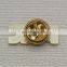 Plate gold metal hard enamel company name badge, PICC letter lapel pin