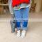 girls' pants Jeans kids trousers blue plain solid Wide Leg Pants children clothes wholesale