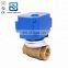 CWX-15N mini electric actuator motor operated ball valve for water leakage detector