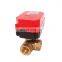 1/2" and 3/4" motorized operated DC24V and AC220V 3 way ball valve for HVAC and Fan coil project