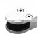 304 Stainless Steel Handrail Tube Non Moving D Glass Clamp Clip With Baffle Plate