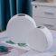 Lace Pattern Nordic Semicircle Flat White Ceramic Flower Vase For Livingroom Showroom Hallway