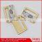square sky-blue metal flat logo badge