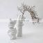 2021 Modern Nordic Simplicity Irregular Shape White Matte Ceramic Porcelain Home Decor Flower Vase