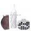 Modern Simple Geometric Creative Black And White Striped Tabletop Ceramic Flower Vase for Home Soft Decoration