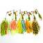 Hot Sale 16.3g 5colors  Tassel Sequins Anti-hanging Bottom Lure Fishing Spinner With Rubber Skirts
