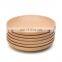 high quality customized multi function round wooden plates beech walnut wood food serving dishes tray