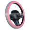 Autoaby Diamond Leather Steering Wheel Cover with Bling Bling Crystal Rhinestones Fit 15 Inch Protector Car Wheel for Women Girl