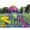 New design plastic slide amusement park set play equipment outdoor playground