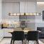 Nordic Style Chandelier Long Strip Dining Room Minimalist Bar Office Pendant Lamp LED Home Decor Hanging Light