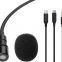 Mini Portable Clip-on Lapel Lavalier Condenser Mic Wired Microphone For IPhone IPad Smartphone Recording PC DSLR Camera