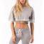 custom plain crop top shirt Hot selling cotton Gym cropped T-shirts