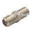 RF coaxial connector F female to F female connector nickel plated