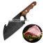 Forged Hammer Pattern Viking Stainless Steel Fillet set Cleaver Butcher Knife For Meat Chopping Rosewood Handle with beer knife