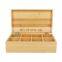 Wholesale reusable eco friendly tea storage box transparent display coffee wood bamboo box