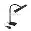 Multi color temperature led desk fixed bracket task light arm led desk lamp with charger