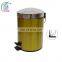 Hot Selling 30L Foot Pedal Bin Round Steel Metal Waste Trash Garbage Can