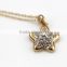 Fashion jewelry for women hip hop beautiful simple gold plated little star pendant necklace wholesale