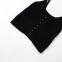 Spring new European and American style round neck women's design sense niche temperament suspender knitted sweater