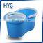 360 Easy Magic Floor Spin mop bucket set 2 microfiber Rotating heads Blue