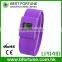 LP1141B_PU Cheapest promotion choice colorful silicone slap on LCD silicone ion watch