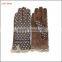 Lady's simple style spandex velvet warm gloves with supersoft polyester lining