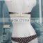 2016 simple black/white cotton fabric lace bra brief sets