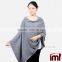 100 % Pure Cashmere Scarves Sweater Crochet Lady Poncho Cashmere with Buffalo Horn Button