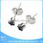 ZS20122 wholesale surgical steel zircon earring single stone gold stud earrings