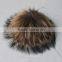RFB003 Fashion raccoon fur balls New style winter animal fur pompoms for hat and shoes