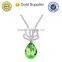 high quality custom multi colored crystal water drop jewelry necklace for sale