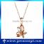 Fashion jewelry gold plated butterfly design statement crystal pendant necklace 2016 N0106