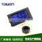 D69-2042 Dual LCD display Voltage and current meter blue backlight panel voltmeter ammeter range AC 80-300V 0-99.9A Black