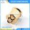 Hot sale Eco friendly Shiny light gold Zinc alloy bag accessories Core End tail clip