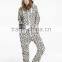 Wholesale Leopard Cute Hooded Zip Jumpsuit One Piece Romper