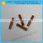 Round shoelace metal tips/shoelace aglets with screw on it and plated metal aglets with gun colour sale with factory price