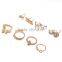 China wholesale high density zinc alloy rhinestone 8 pieces earring ring  jewelry set                        
                                                                                Supplier's Choice