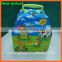 High quality beautiful house shape tin can with lock and handle for China cup