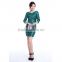 New promotion ladies fashion blue long sleeve party women dress sequin lady dress