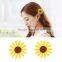2016 New Lovely Sunflower Hair Accessories Yellow Sunflower Elastic Hair Bands & Brooch Hair Clips For Women & Girl Accessories