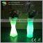 Modern round shape high LED decoration garden pot / Waterproof Outdoor LED flower pot