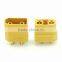 XT90 banana plug and socket,24k gold connector banana plug