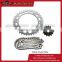 Hot sale 12 Tooth 3/4" bore size go kart transmission motorcycle chain and sprocket sets