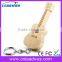 Wooden or bamboo guitar usb flash drives with key ring for promo