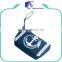 Customized logo canvas makeup cosmetic zipper pouch with wrist strap
